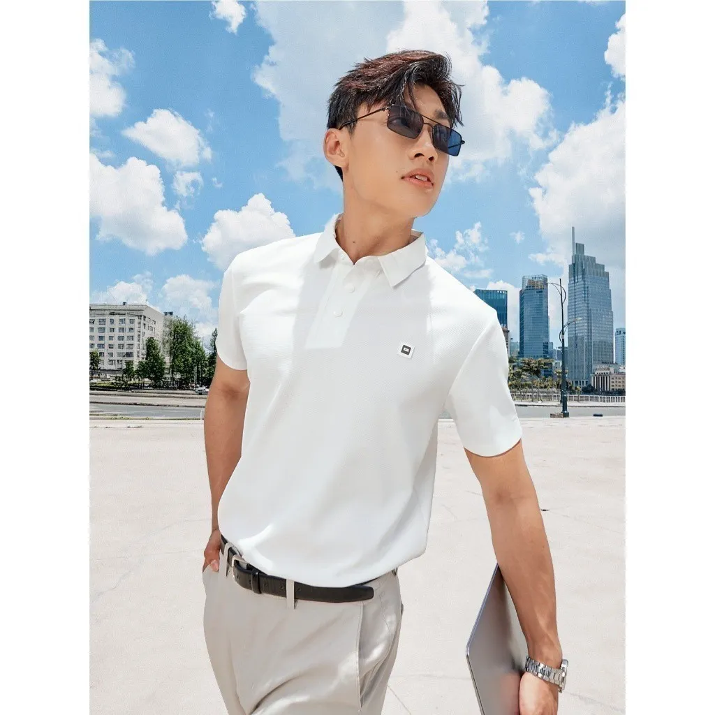 Ảnh Áo polo nam PROCOOL ICONDENIM form slim-fit, công nghệ hạt làm mát thoáng khí, co giãn 4 chiều, vải mịn ít nhăn PLID0153 4