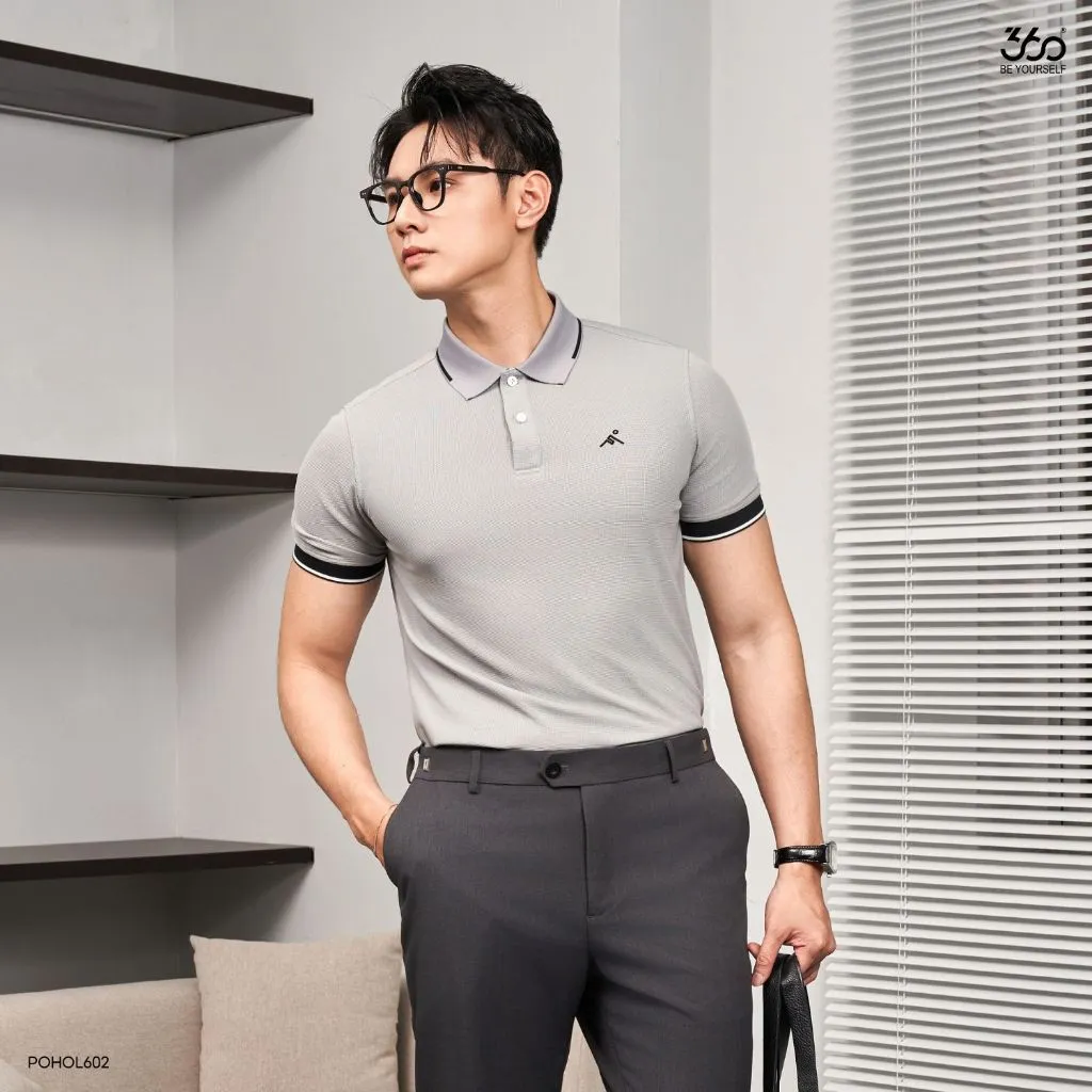 Ảnh Áo polo nam sang trọng, thanh lịch 360 Boutique thun phông có cổ trẻ trung POHOL602 3