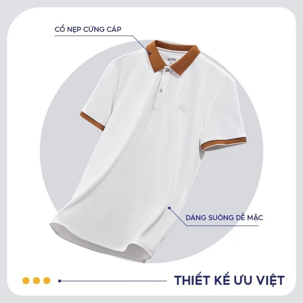 Ảnh Áo POLO nam Scafe- Khử mùi hiệu quả, co giãn, thấm hút mồ phối cổ năng động thương hiệu YODY APM3635 2