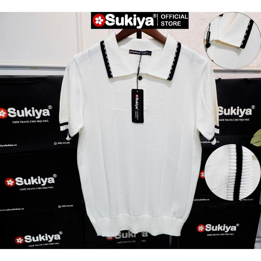 Ảnh Áo Polo Nam SUKIYA Kẻ Cổ Áo Polo Len Dệt Kim Chất Liệu Sợi Mát Mẻ Kiểu Dáng Thanh Lịch AL105 4