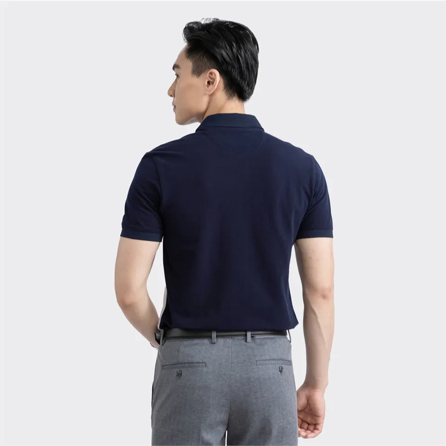 Ảnh Áo polo nam tay ngắn ARISTINO xanh tím than phối trắng sang trọng APS135S3 3