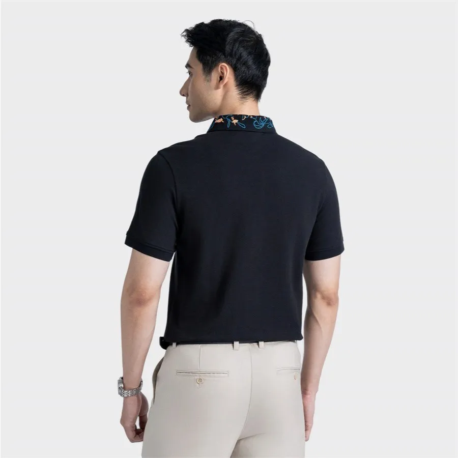 Ảnh Áo polo nam tay ngắn ARISTINO màu đen thời thượng APS116AZ 2