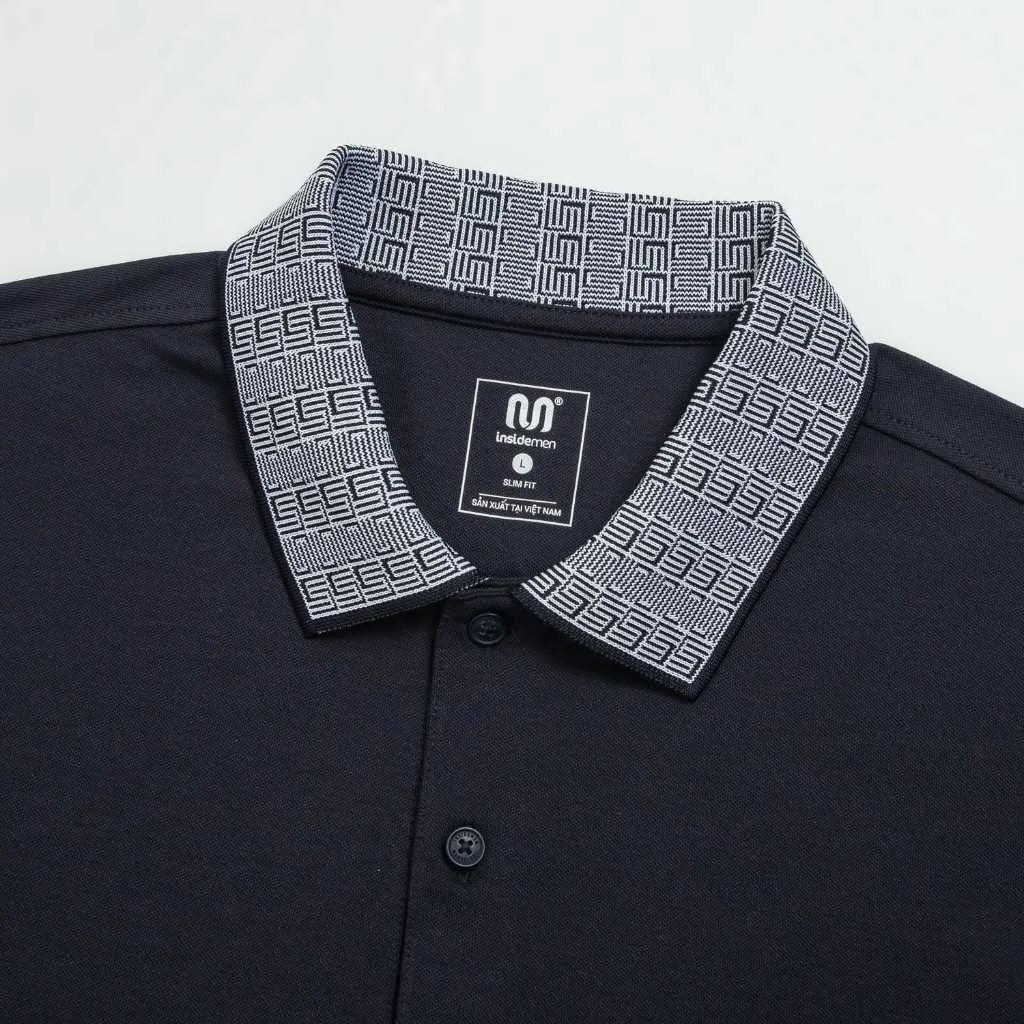 Ảnh Áo Polo Nam Tay Ngắn Insidemen Slim Fit ôm vừa vặn co giãn nhẹ IPS228AS0 1