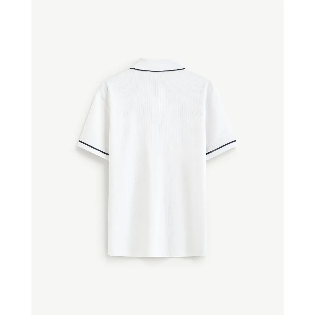 Ảnh Áo Polo Nam Tay Ngắn Vải Cotton Phối Cổ Form Fitted - Routine 10S25POL006 1