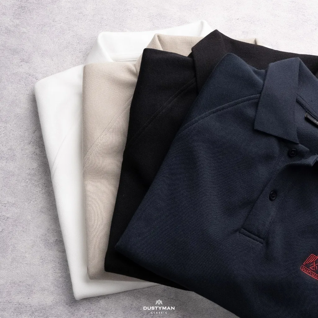 Ảnh Áo Polo Nam Tay Raglan Dustyman, Vải Double Face Thoáng Mát, Chống Nhăn, Mềm Mại, Co Dãn Tốt 2