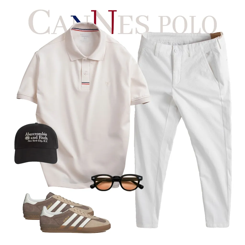 Ảnh Áo polo nam TORANO CANNES POLO trơn logo ngực, Chống Nhăn, Thoáng Khí, Thiết Kế Trẻ Trung GSTP066 1