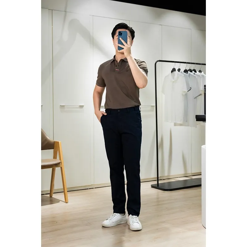 Ảnh Áo polo nam TORANO CANNES POLO trơn logo ngực, Chống Nhăn, Thoáng Khí, Thiết Kế Trẻ Trung GSTP066 4