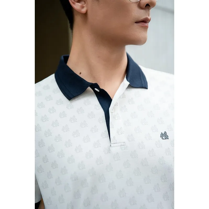 Ảnh Áo polo nam TORANO MONOGRAM POLO in tràn họa tiết, chất thoáng khí, thoải mái, thanh lịch, sang trọng GSTP051 3