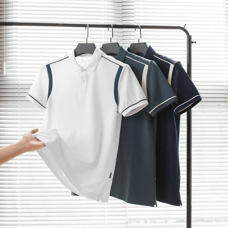 Ảnh Áo polo nam TORANO, ngắn tay, form chuẩn, can phối logo thêu ngực FSTP002 3