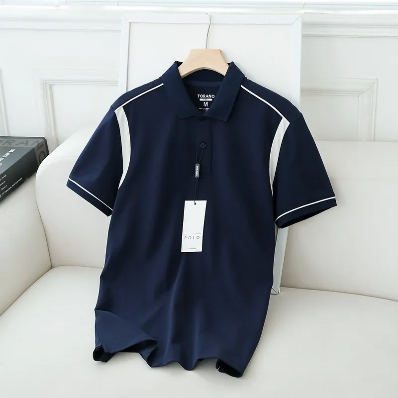 Ảnh Áo polo nam TORANO, ngắn tay, form chuẩn, can phối logo thêu ngực FSTP002 4