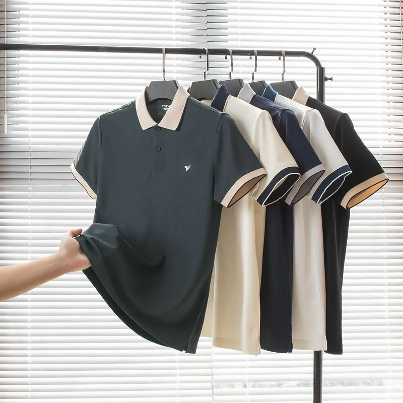 Ảnh Áo polo nam TORANO ngắn tay, thoáng khí, trơn bo kẻ FSTP003 2