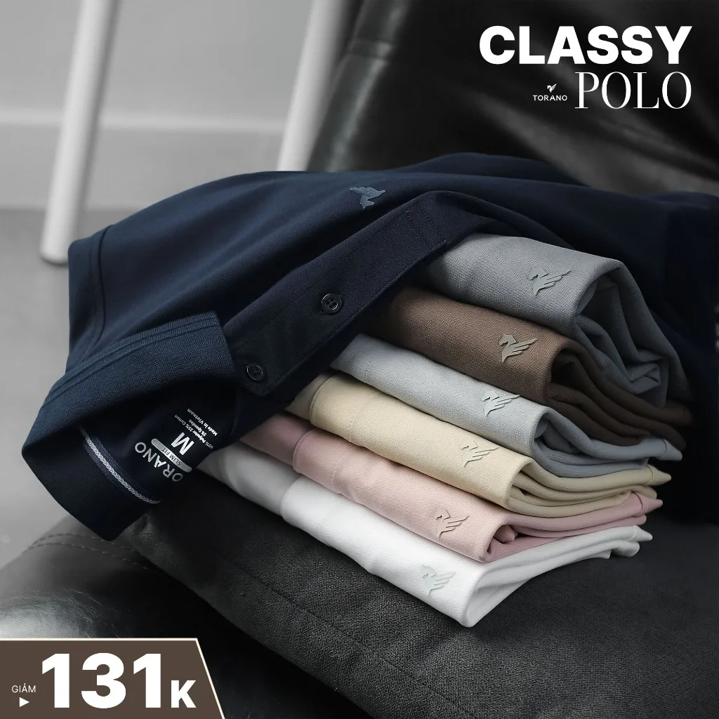 Ảnh Áo Polo Nam TORANO thoáng khí thoải mái vải cotton trơn BASIC Nam Tính, Sang Trọng, Thanh Lịch ESTP038 2
