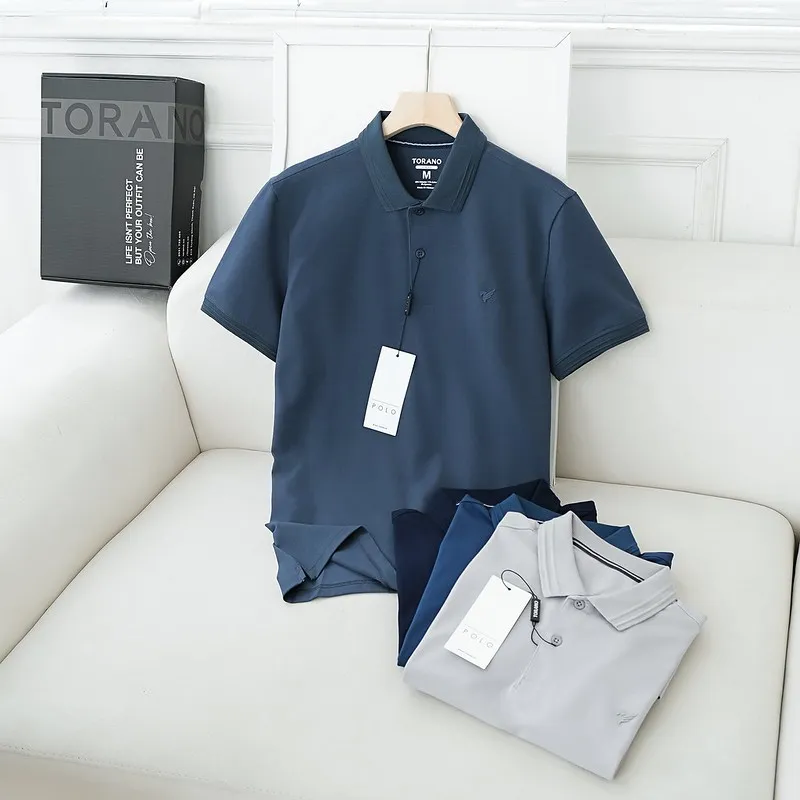 Ảnh Áo Polo Nam TORANO thoáng khí thoải mái vải cotton trơn BASIC Nam Tính, Sang Trọng, Thanh Lịch ESTP038 4