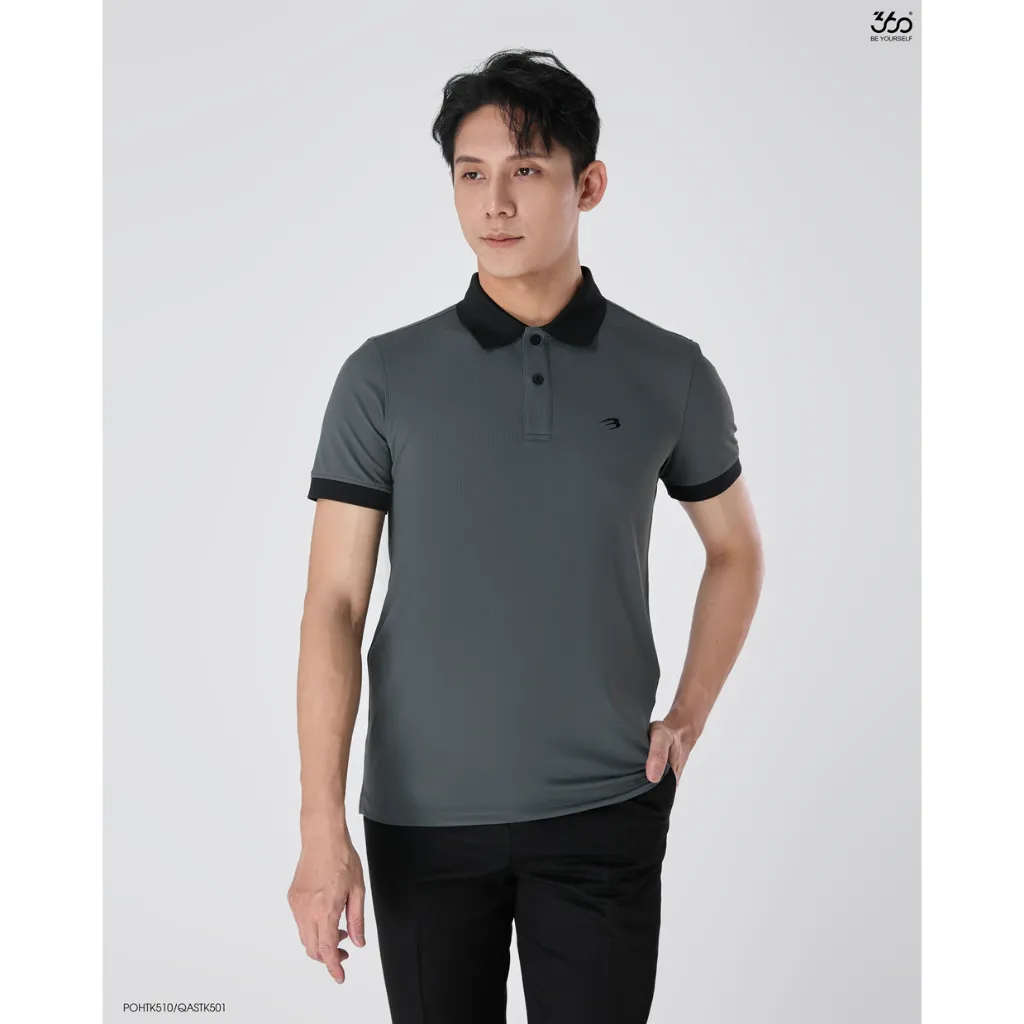 Ảnh Áo polo nam trơn cổ bẻ phối màu trẻ trung năng động thương hiệu 360 Boutique chất liệu cao cấp co giãn - POHTK510 4