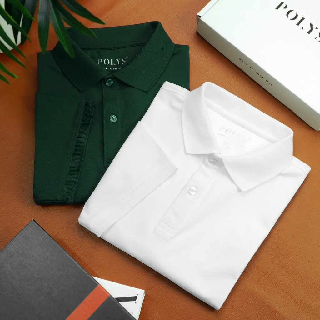 Ảnh Áo Polo Nam Trơn POLYS Fullbox Form Regular, Vải TC Synex Thoáng Khí Co giãn 4 Chiều POLO ELITE 1