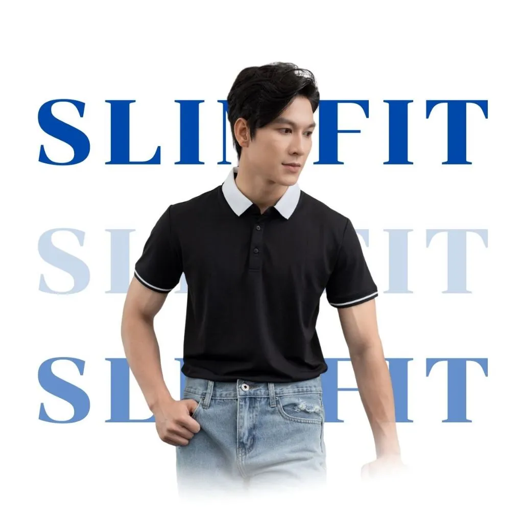 Ảnh Áo polo nam vải cá sấu cotton AKUBA form slimfit, chất liệu thoáng mát, thấm hút mồ hôi tốt| 01J0600 4