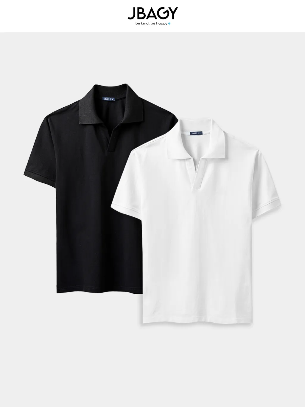 Ảnh Áo polo nam VIGO cổ V tinh tế vải Cá Sấu Cotton 280gsm Thương Hiệu JBAGY - JP0102 1