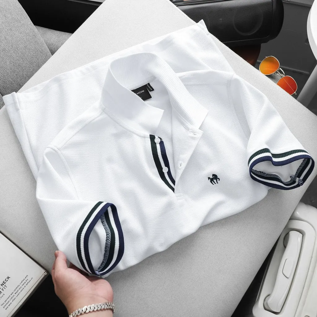 Ảnh Áo Polo Nam White The Horse Label, Chất Vải Cotton Thoải Mái, PL0148, SOMEHOW 4