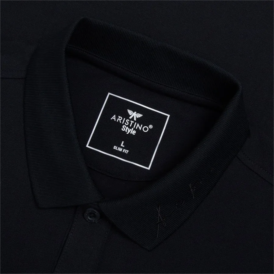 Ảnh Áo polo ngắn tay ARISTINO slim fit ôm nhẹ, chất liệu cotton thấm hút, màu sắc trung tính, lịch lãm - APSR10 1
