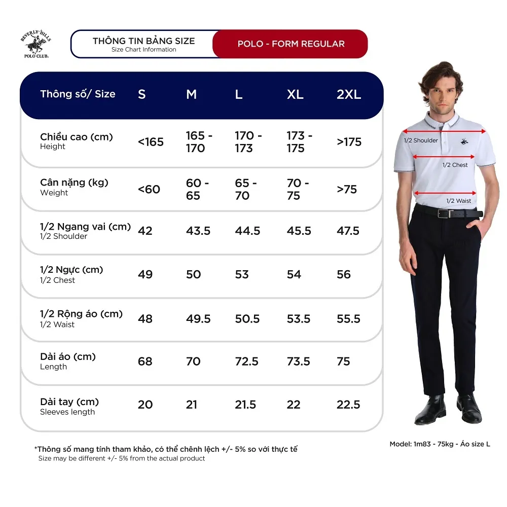 Ảnh Áo polo ngắn tay Nam Regular Fit Beverly Hills Polo Club -  PMRSW24TL047 4