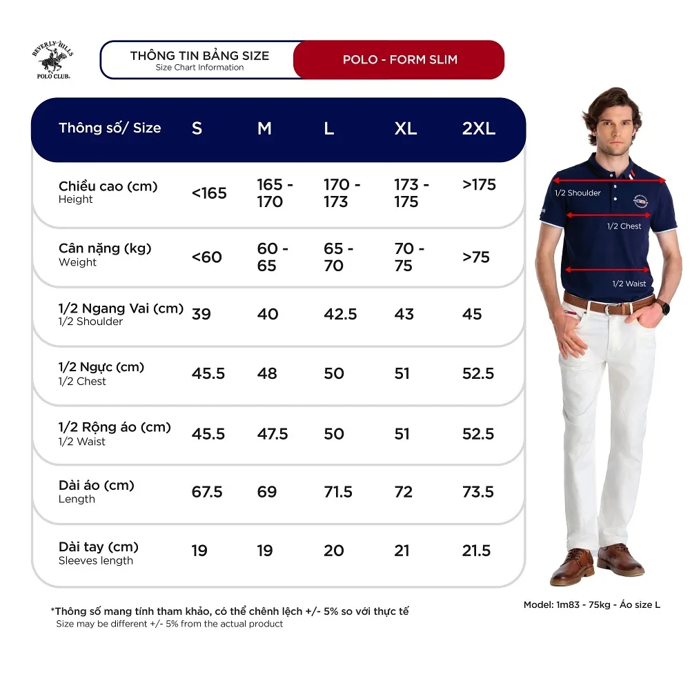 Ảnh Áo polo ngắn tay Nam Slim Fit Beverly Hills Polo Club -  PMSSS24TL021 4