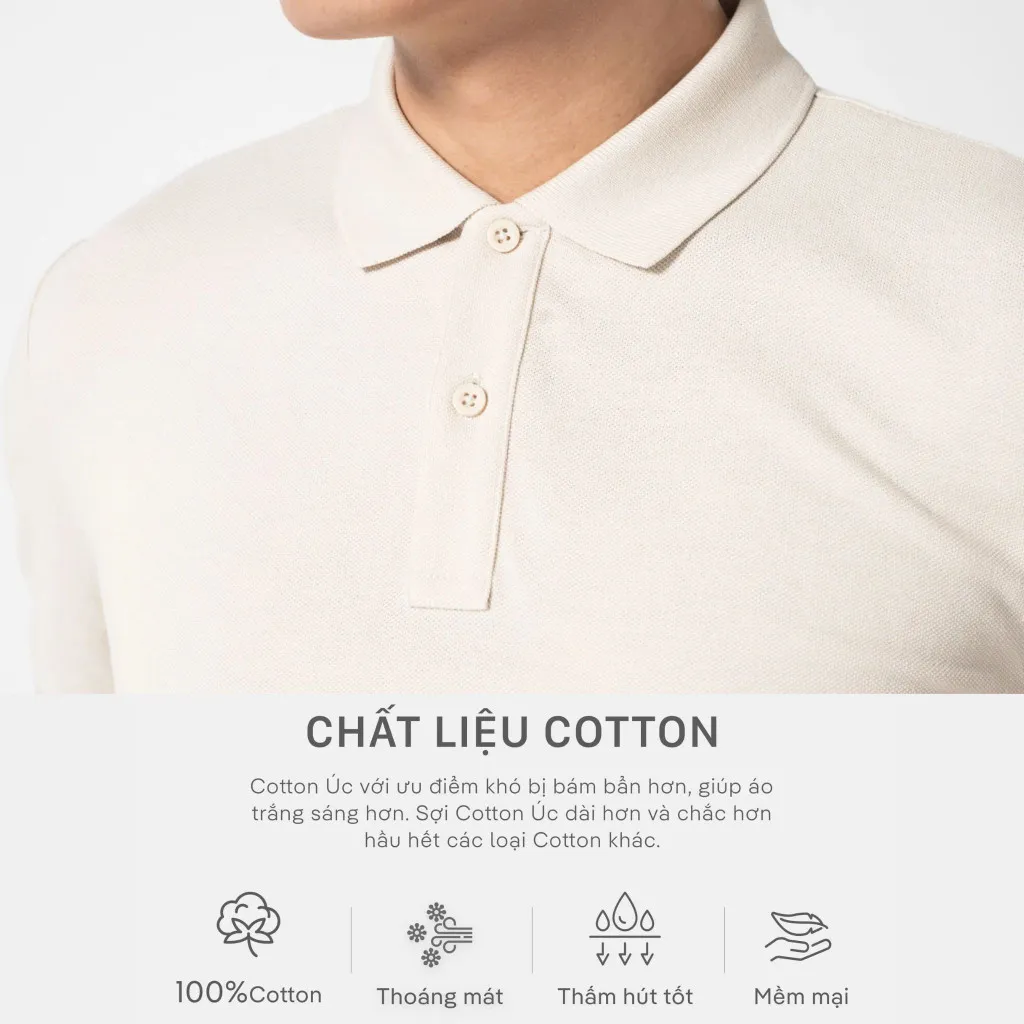 Ảnh Áo Polo Pique Basic Cotton 100% Ready To Wear Coolmate 4