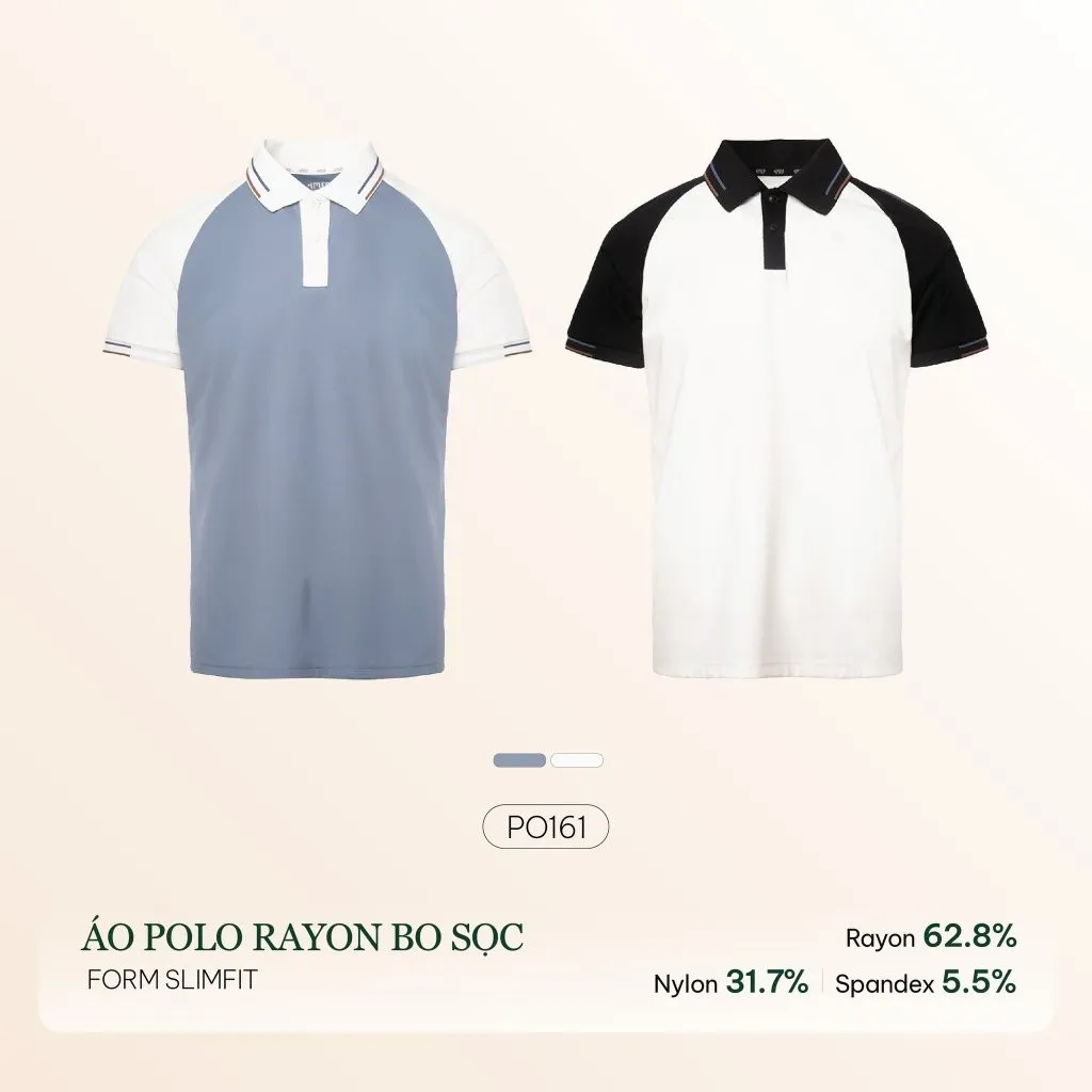Ảnh Áo Polo Rayon Bo Sọc Form Slimfit 4MEN PO161 ôm body, vải mềm mịn, thấm hút mồ hôi, thoáng mát 4