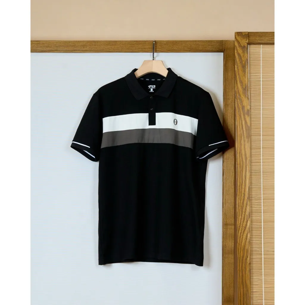 Ảnh Áo Polo Rayon In Logo Tròn M Form Regular 4MEN PO164 cổ bẻ, vải mềm mịn, thoáng mát 4