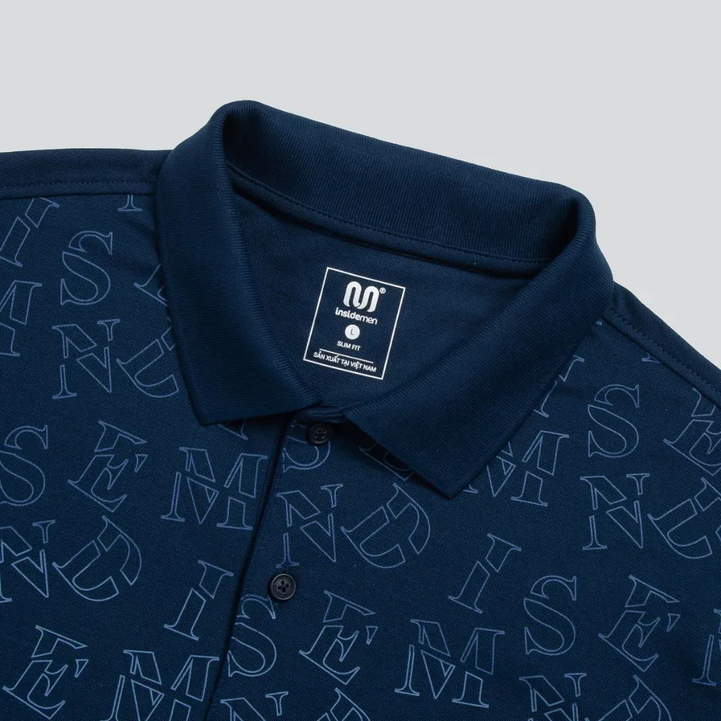 Ảnh Áo polo tay ngắn nam INSIDEMEN thiết kế basic cùng họa tiết chữ độc đáo IPS001AZ 3