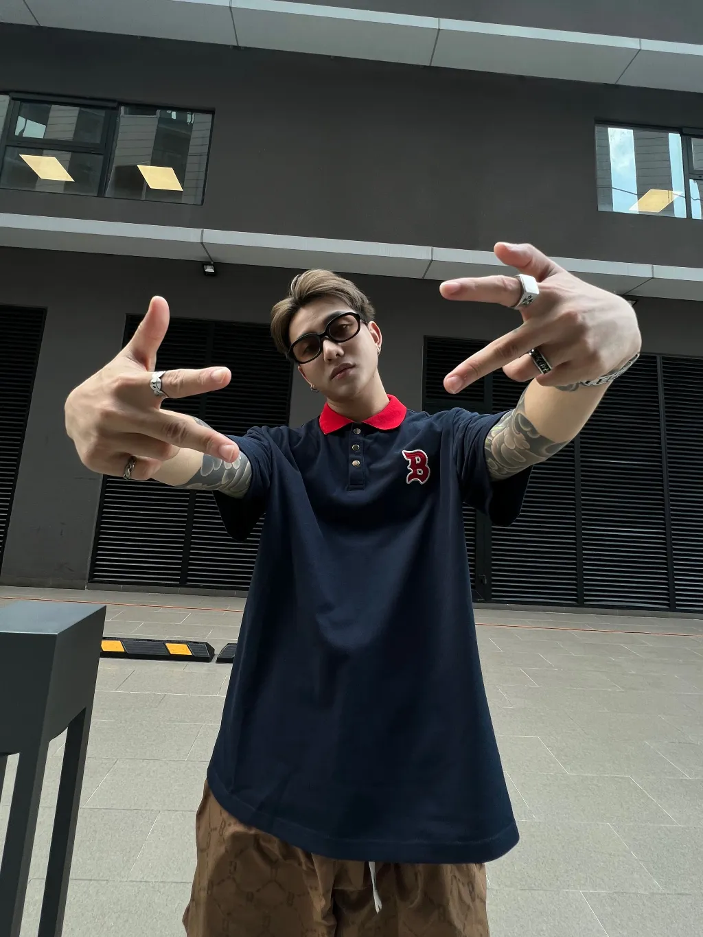 Ảnh Áo polo The Bad God Classic Navy 2