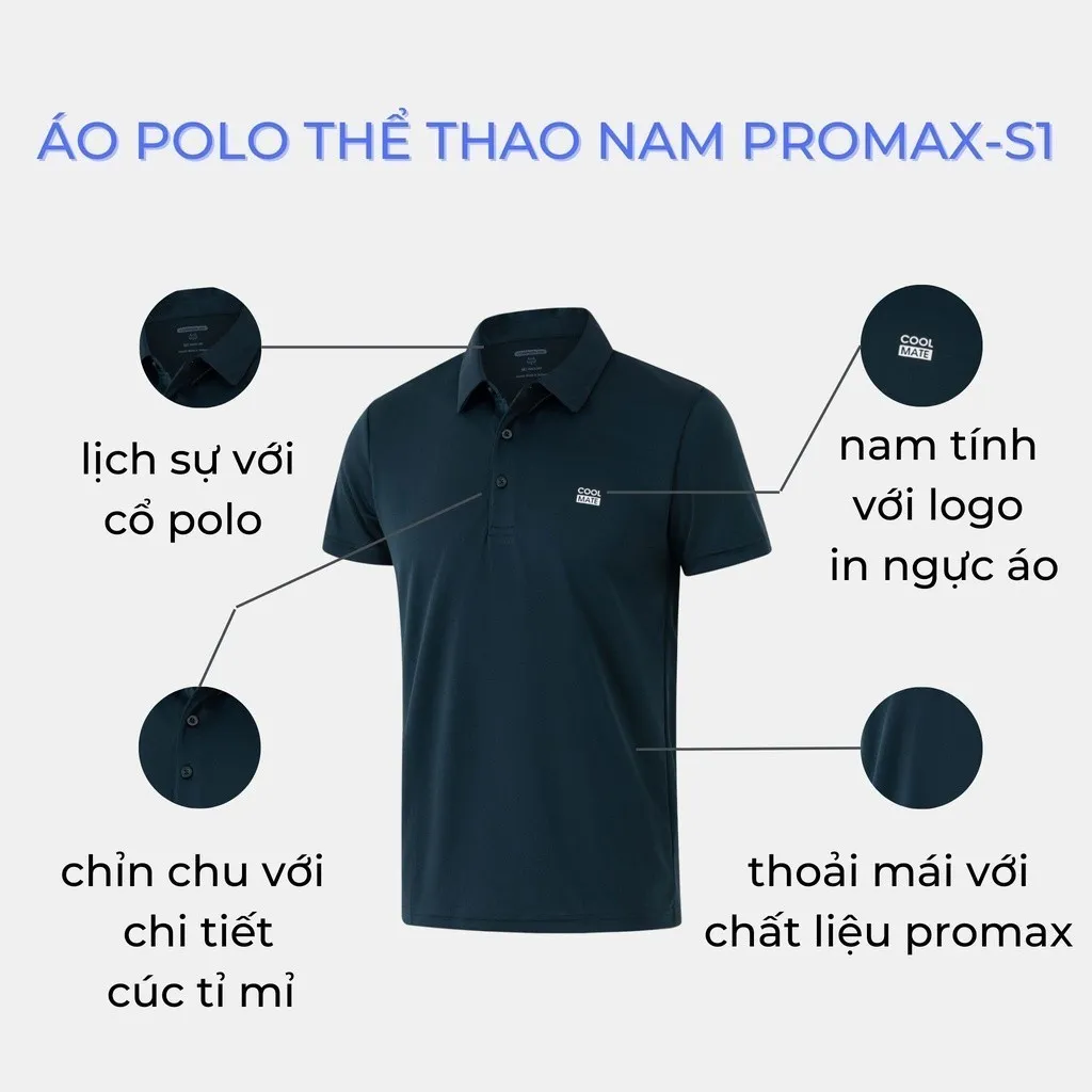 Ảnh Áo Polo thể thao nam ProMax S1 Logo Coolmate 2