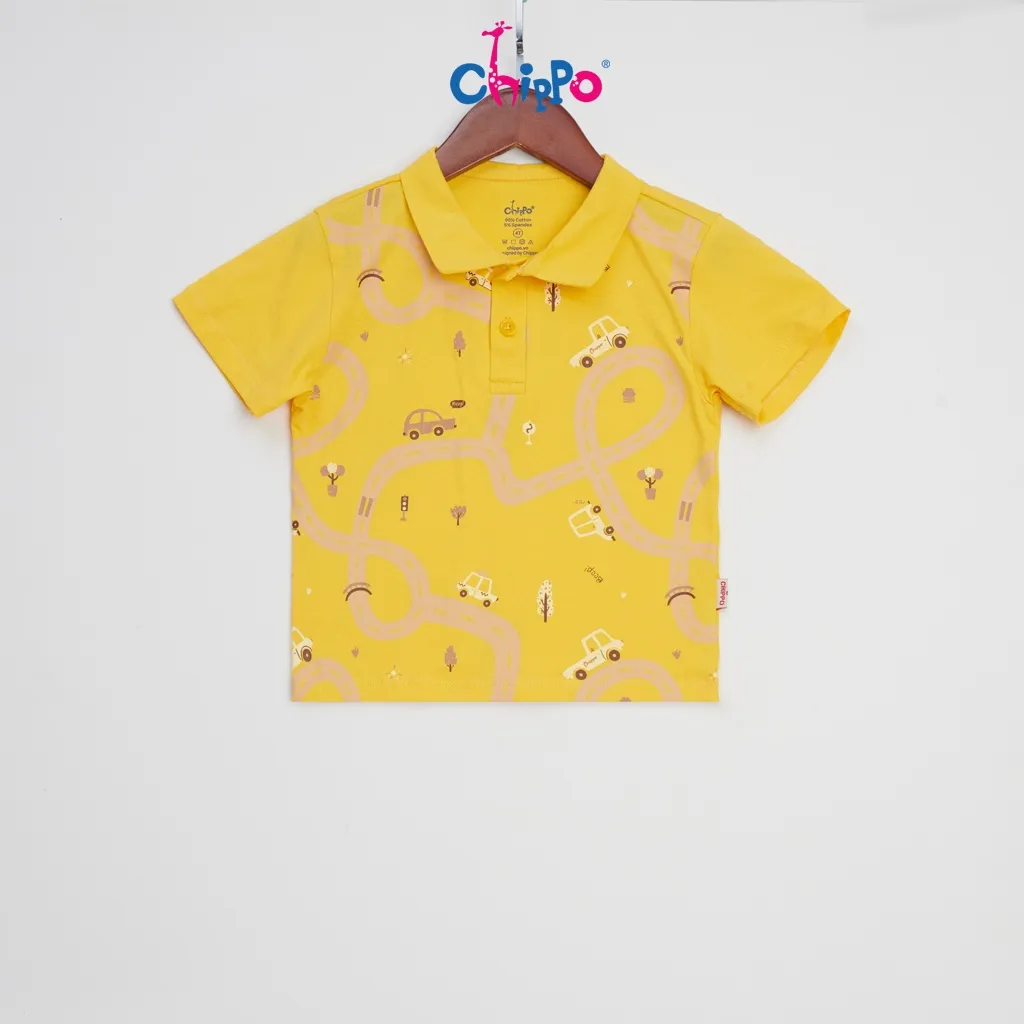 Ảnh Áo Polo trẻ em Chippo chất liệu Cotton mềm mịn thoáng mát cho bé từ 2 đến 6 tuổi (10-22Kg) 3