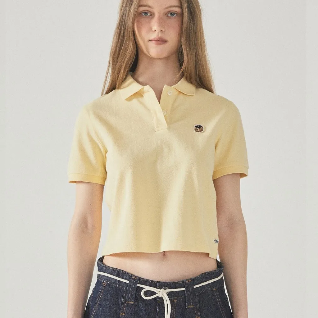 Ảnh Áo Polo WHO.A.U Steve Crop Collar T-Shirt_WHHAF2411F 1