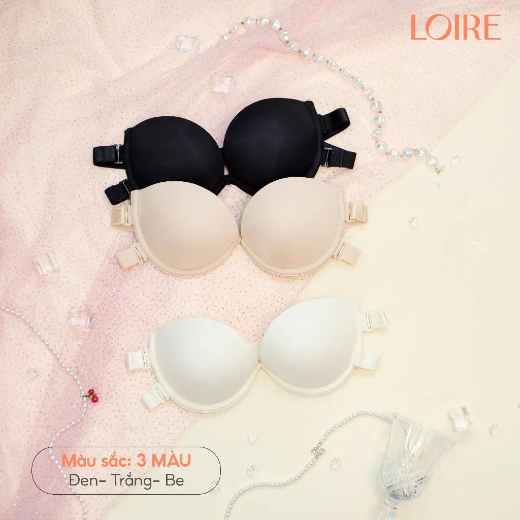 Ảnh Áo Quây Đệm Dày 2cm Nâng Ngực Dây Lưng Thun Kép Giữ Chắc Chống Tụt Tặng Dây Trong Suốt Loirechic BRQ06 3