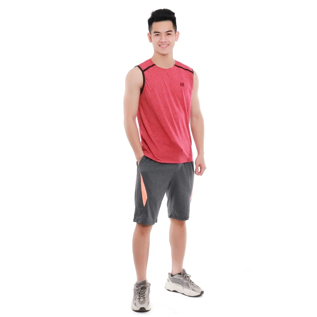Ảnh Áo Sát Nách Nam Cao Cấp Narsis D8093, Màu Đỏ, Trẻ Trung, Năng Động, Chất Liệu Mềm Mại, Thoáng Mát 3