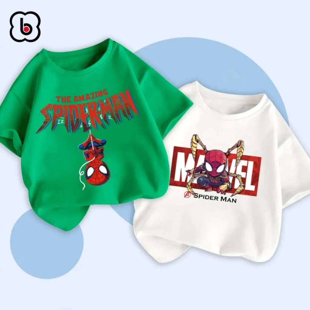 Ảnh Áo siêu nhân bé trai BabyloveGO áo thun cộc tay siêu anh hùng Marvel phong cách US/UK 2