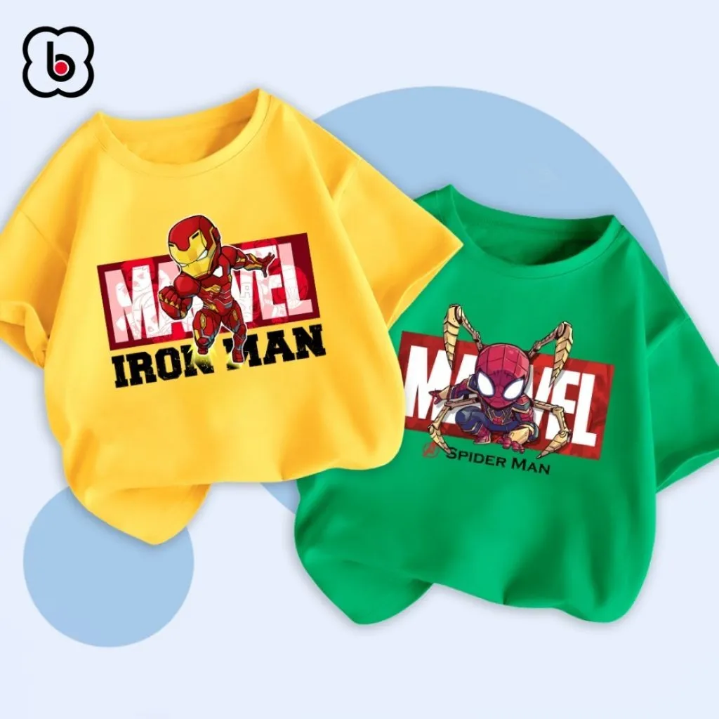 Ảnh Áo siêu nhân bé trai BabyloveGO áo thun cộc tay siêu anh hùng Marvel phong cách US/UK 3