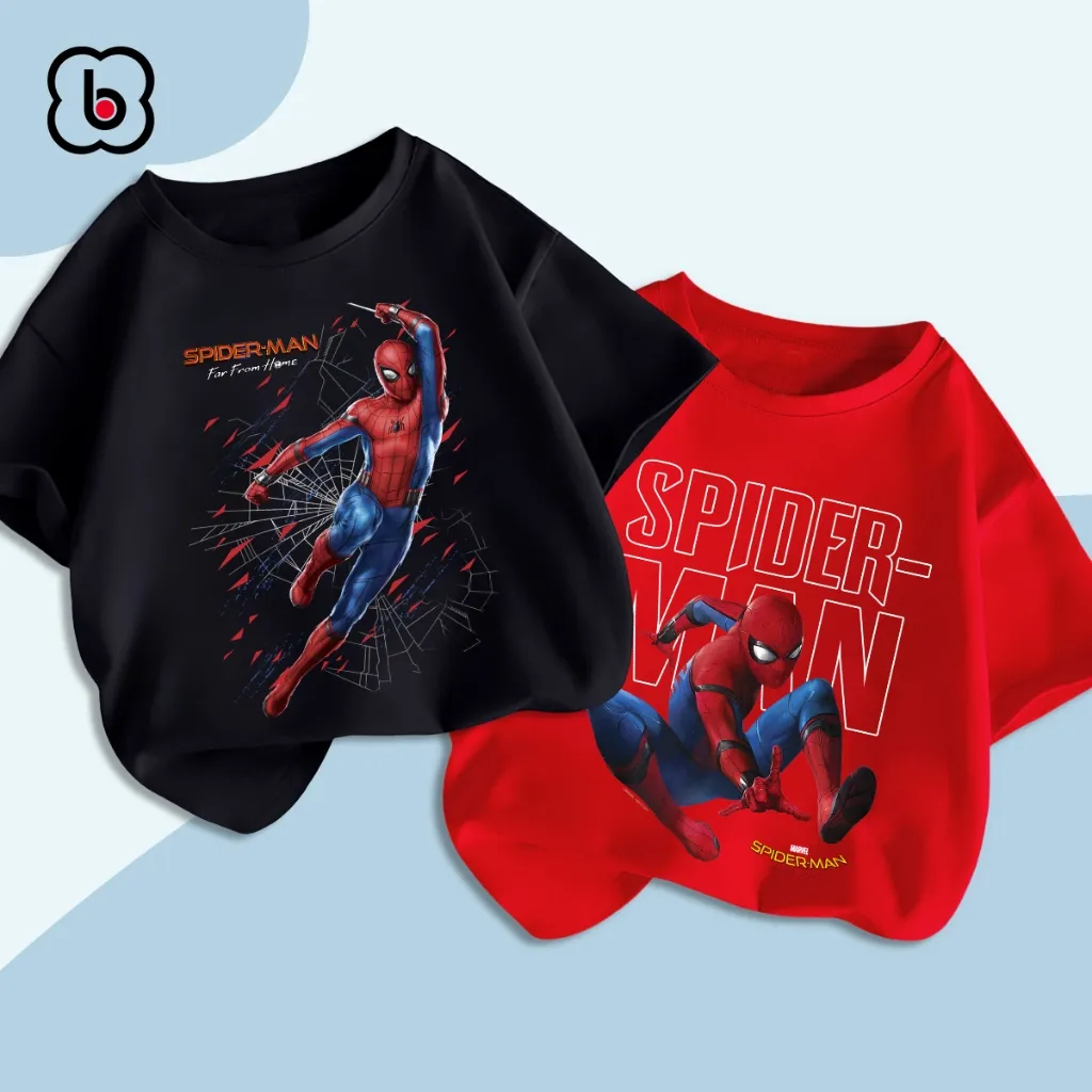 Ảnh Áo siêu nhân bé trai BabyloveGO áo thun bé trai in hình người nhện Spider Men 2