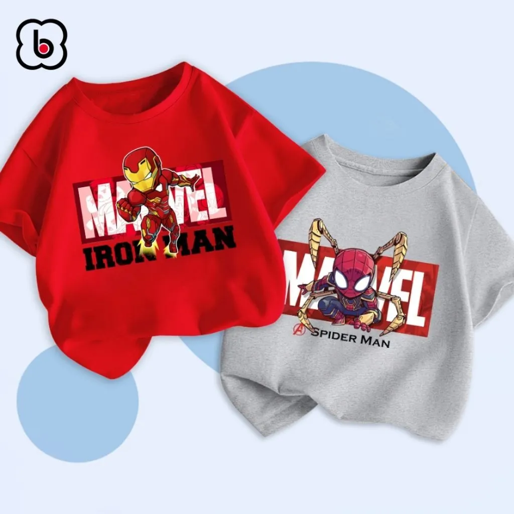 Ảnh Áo siêu nhân bé trai BabyloveGO áo thun cộc tay siêu anh hùng Marvel phong cách US/UK 4