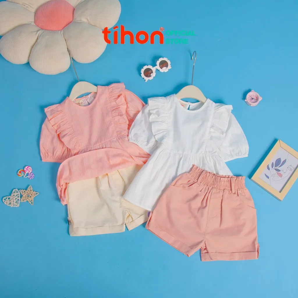 Ảnh Áo sơ mi bé gái TIHON cao cấp chất liệu thô mềm mại thoáng mát ASM0750201 1