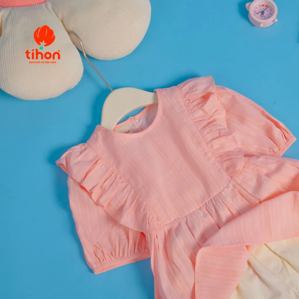 Ảnh Áo sơ mi bé gái TIHON cao cấp chất liệu thô mềm mại thoáng mát ASM0750201 2