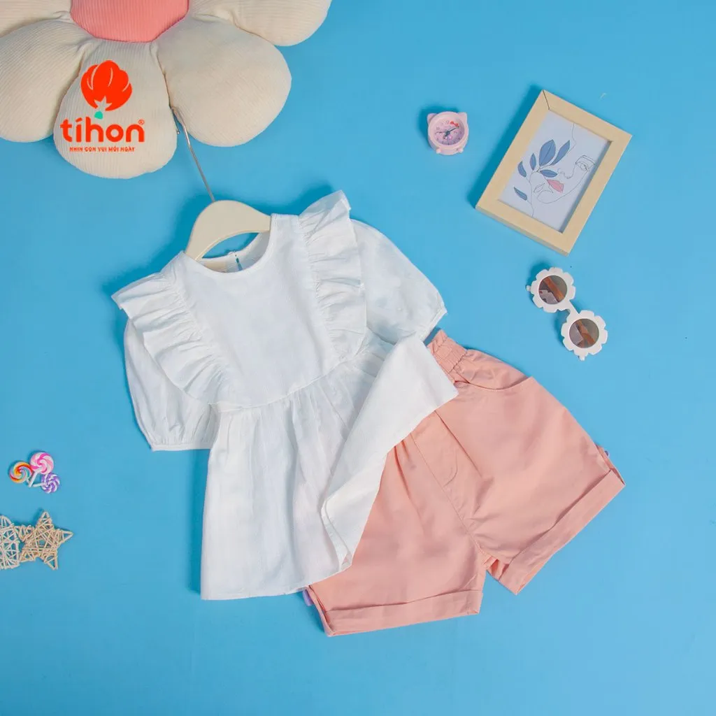 Ảnh Áo sơ mi bé gái TIHON cao cấp chất liệu thô mềm mại thoáng mát ASM0750201 3
