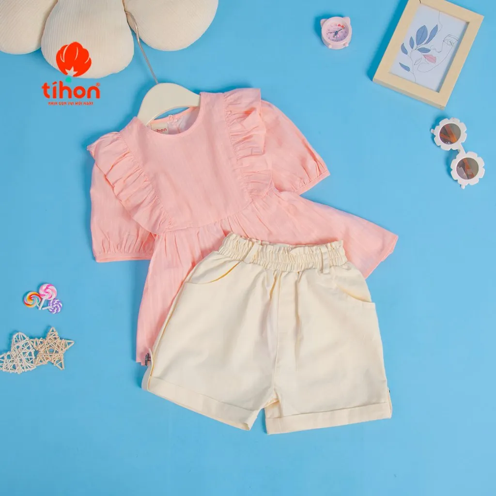Ảnh Áo sơ mi bé gái TIHON cao cấp chất liệu thô mềm mại thoáng mát ASM0750201 4