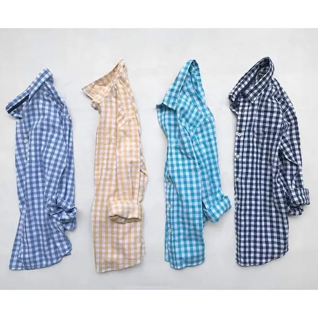 Ảnh Áo sơ mi caro nam Nexx&Dee tay dài kẻ sọc vải oxford lưới thoáng mát công sở NS03 3