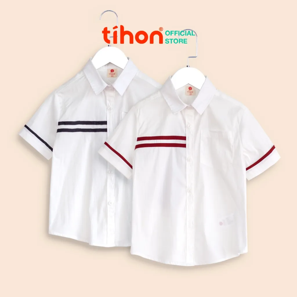Ảnh Áo sơ mi cho bé trai TIHON cao cấp phong cách Hàn Quốc chất liệu thoáng mát ASM0750663 1