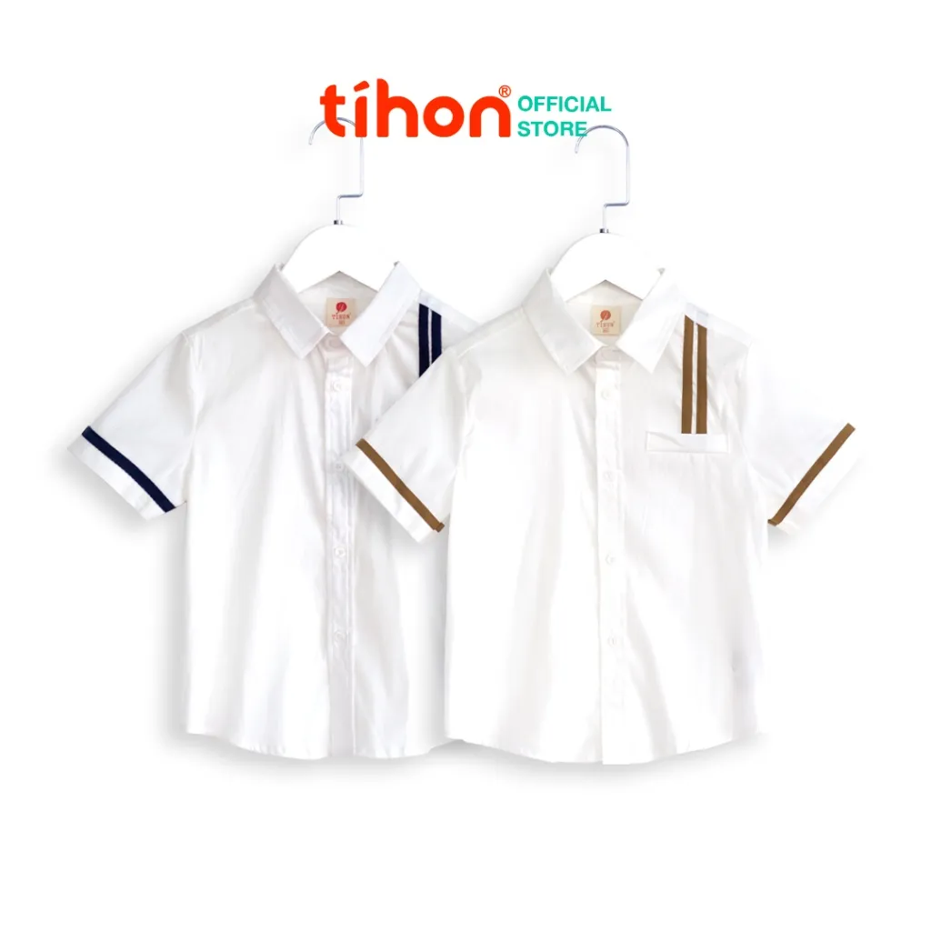 Ảnh Áo sơ mi cho bé trai TIHON cao cấp phong cách Hàn Quốc siêu xinh chất liệu thoáng mát ASM0750664 1