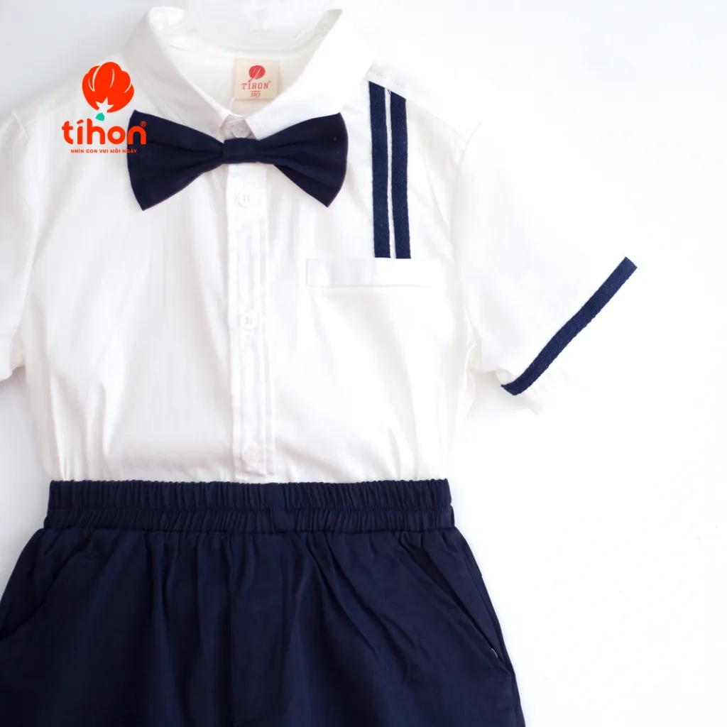 Ảnh Áo sơ mi cho bé trai TIHON cao cấp phong cách Hàn Quốc siêu xinh chất liệu thoáng mát ASM0750664 3
