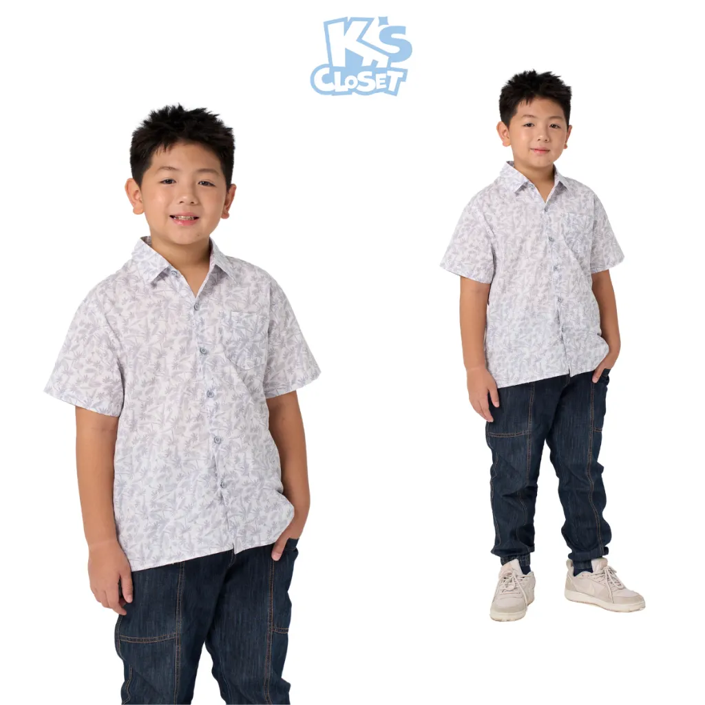 Ảnh Áo Sơ Mi Cộc Tay K'S CLOSET Dành Cho Bé Trai Thiết Kế Cổ Đức, Họa Tiết Đáng Yêu OL10FOS/ KT121FOS 3