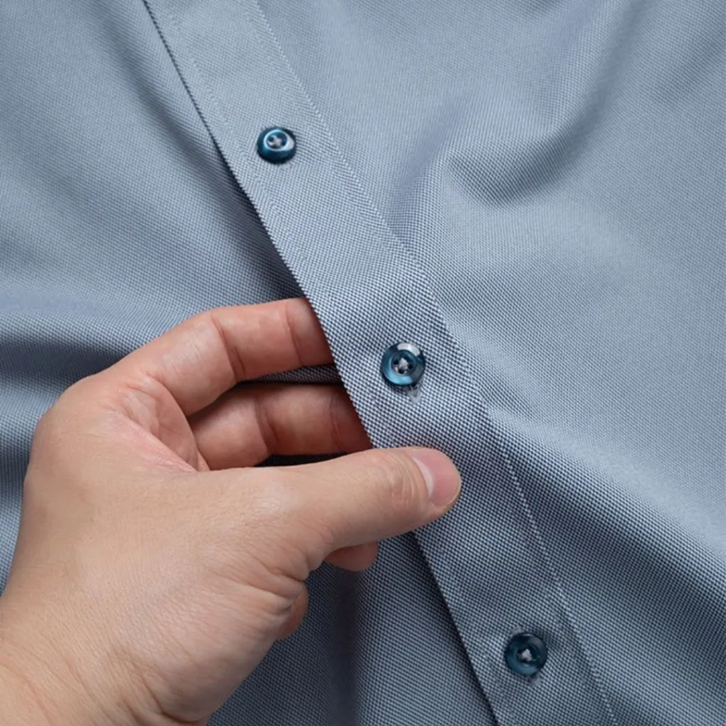 Ảnh Áo sơ mi cộc tay nam Phan Nguyễn, chất liệu ít nhăn, co giãn linh hoạt, bền bỉ form slim fit SMC.527 1
