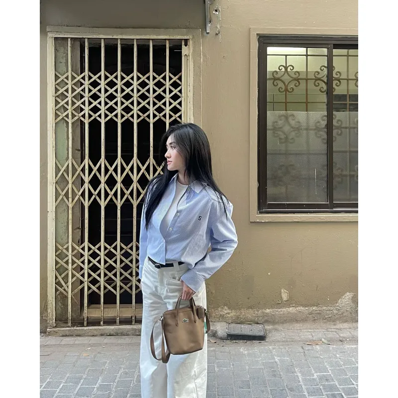Ảnh Áo Sơ Mi Crop Top SilenceStandard Premium Oxford [SO30] 4